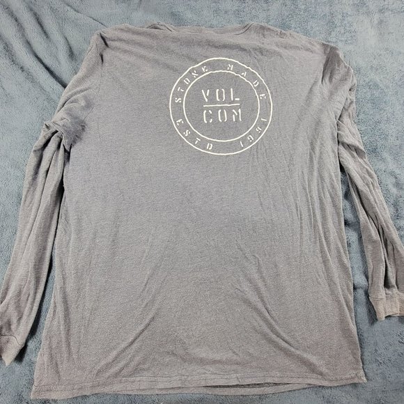 Volcom Mens 3XL XXXL Gray Shirt Long Sleeve Casual Outdoors Comfort Lightweight - Picture 1 of 10
